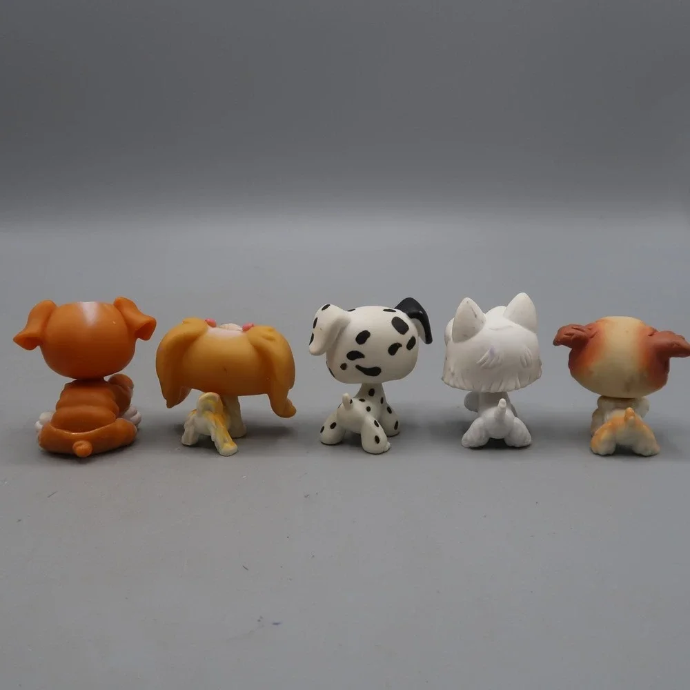 Vintage Littlest Pet Shop Lot of LPS Dog #44 Dalmatian Dog Bulldog #79 Maltese +